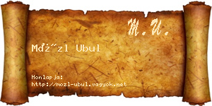 Mözl Ubul névjegykártya
